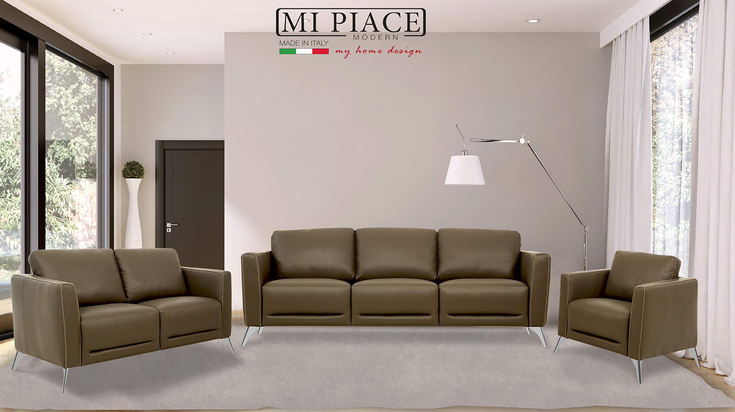 Acme Malaga Leather Sofa in Espresso Chocolate